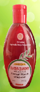 FACE WASH / FACIAL WASH - Ayurvedic drug face wash raktha chandan 100ml