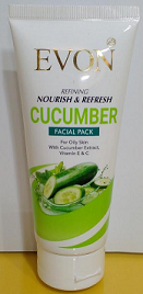 FACE WASH / FACIAL WASH - EVON FACIAL PACK CUCUMBER  OILY SKIN 100ML
